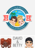 Husband And Wife Cruising Partners For Life - Personalized Cruising Magnet