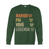 Marido Pai Vovô Legenda Desde - Personalized Grandpa T-shirt And Hoodie