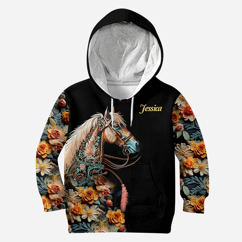 Love Horses - Personalized Horse Hoodie and Leggings
