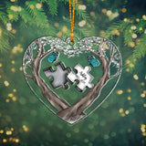 A Piece Of My Heart Lives In Heaven - Personalized Memorial Custom Shaped Ornament
