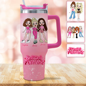 Friends Forever - Personalized Bestie Tumbler With Handle
