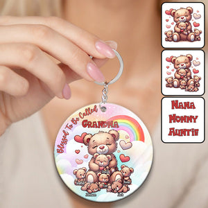 Gift for Grandma Mom Blessed To Be Called - Personalized Grandma Keychain