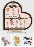 First Mom Now Grandma - Personalized Grandma 2 Layered Wood Sign / Wood Plaque