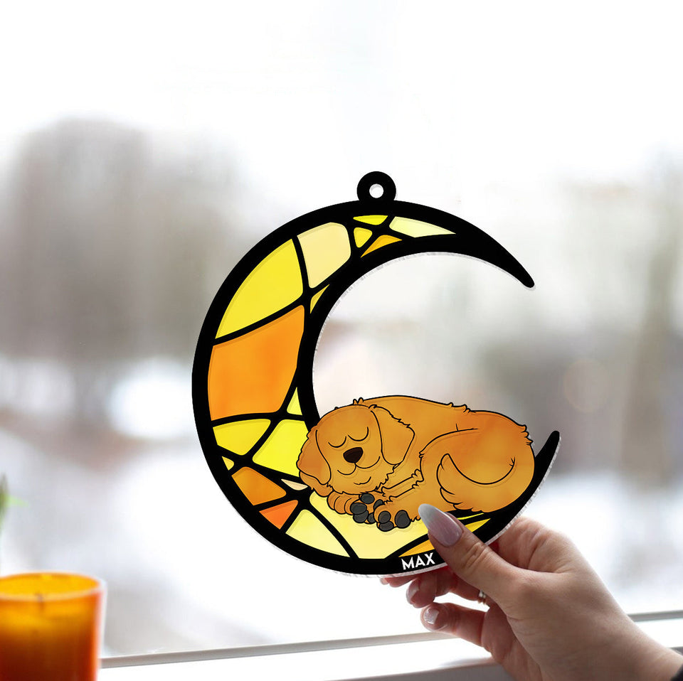 I Will Miss You Forever - Personalized Dog Window Hanging Suncatcher Ornament
