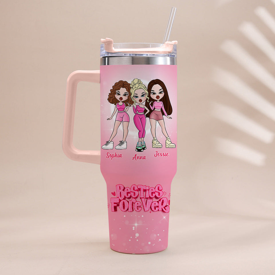 Friends Forever - Personalized Bestie Tumbler With Handle
