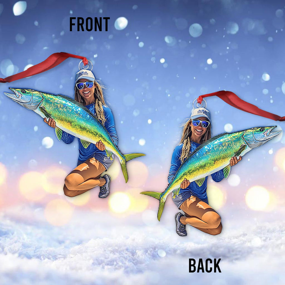 Any Photo Custom Onament - Personalized Fishing Custom Shaped Ornament