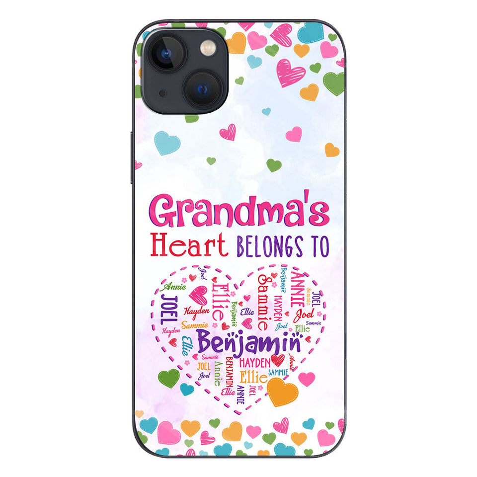 Grandma's Heart - Personalized Grandma Phone Case