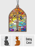 Once By My Side Forever In My Heart - Personalized Dog 2 Layered Window Hanging Suncatcher