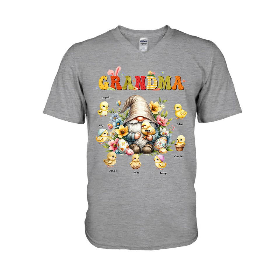 Gift For Grandma Easter Gnome - Personalized Grandma T-shirt And Hoodie