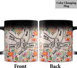 Hand In Hand Floral Style - Personalized Mother Mug