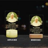 For My Any Title In Heaven I Hide My Tears When I Say Your Name - Personalized Mother Shaped Plaque Light Base