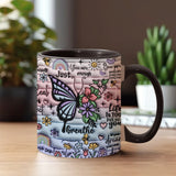 Positive Affirmations Butterflies Inspirational Quotes - Personalized Accent Mug