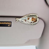 Sleeping Pet Within Angel Wings - Personalized Dog Shaped Car Visor Clip