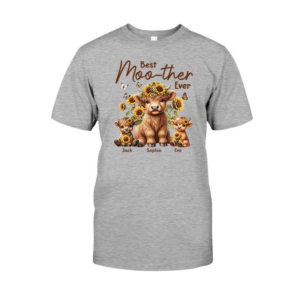 Best Moo-ther Ever - Personalized Mother T-shirt And Hoodie