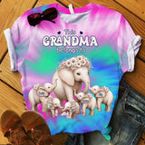 This Grandma Belongs To Daisy Elephant Version - Personalized Grandma All Over Shirt