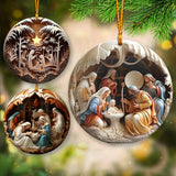 O Come Let Us Adore Him - Personalized Christian Ornament