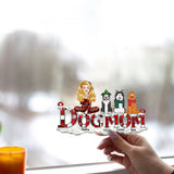 Dog Mom Christmas - Personalized Dog Window Hanging Suncatcher Ornament