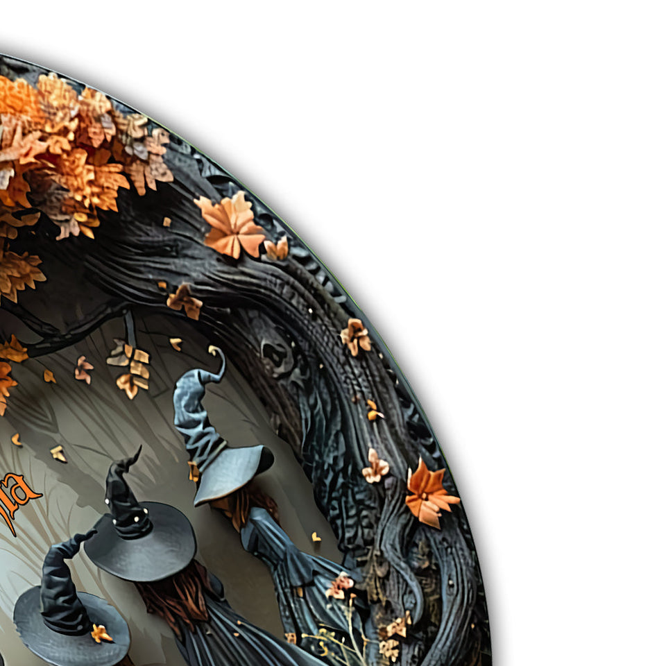 Beautiful Witches - Personalized Witch Round Metal Sign