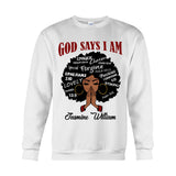 God Say I Am - Personalized African American T-shirt And Hoodie