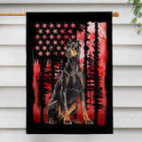 Red Flag Independence Day - Personalized Dog House Flag