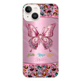 Hope For A Cure - Personalized Breast Cancer Awareness Clear Phone Case