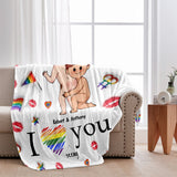 I Love Seeing You Naughty - Personalized LGBT Support Blanket