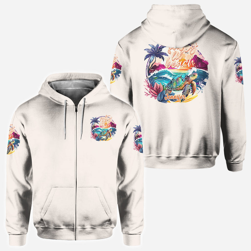 Salty Lil' Beach - Personalized Turtle All Over Shirt