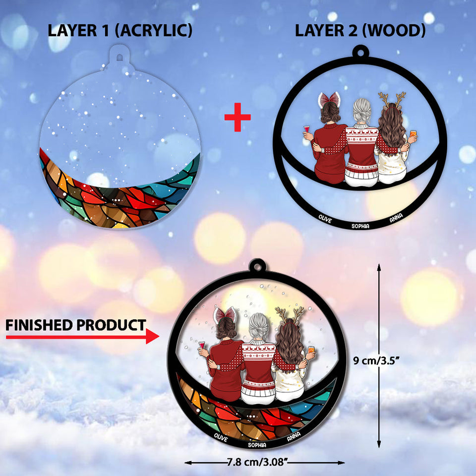 This Is Us - Personalized Family Layers Mix Ornament