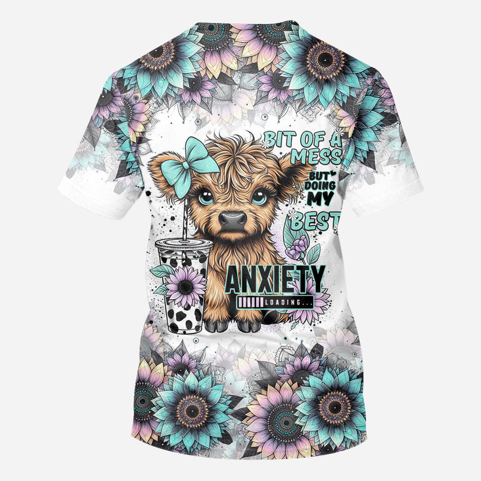 Bit Of A Mess But Doing My Best - Personalized All Over Shirt