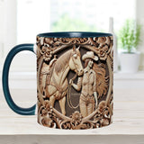 A Girl And Her Horse - Personalized Horse Accent Mug