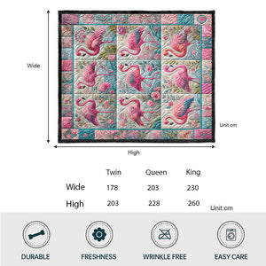 Beautiful Flamingo - Personalized Flamingo Quilt