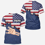 Daddy's Team - Personalized Father All Over Shirt
