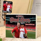 Best Dad Ever - Personalized Father One-sided Horizontal Rectangle Building Brick Blocks