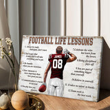 Football Life Lessons - Personalized Football Canvas And Poster
