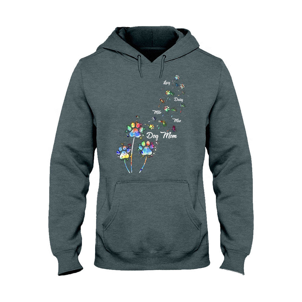 Dog Mom/ Cat Mom/ Pet Mom Colorful Dandelion - Personalized Dog T-shirt And Hoodie