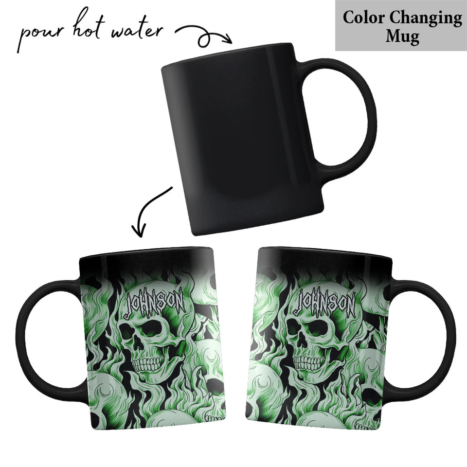 Green Skull - Personalized Skull Mug