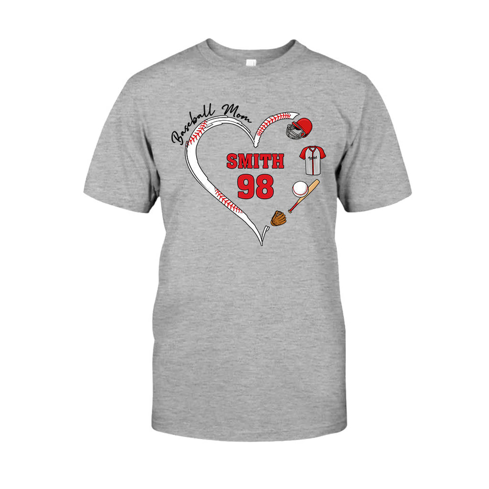 Baseball Mom - Personalized Baseball T-shirt And Hoodie
