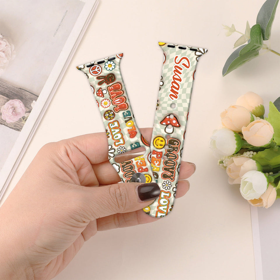 Hippie Soul Retro Multi Style - Personalized Hippie Apple Watch Band