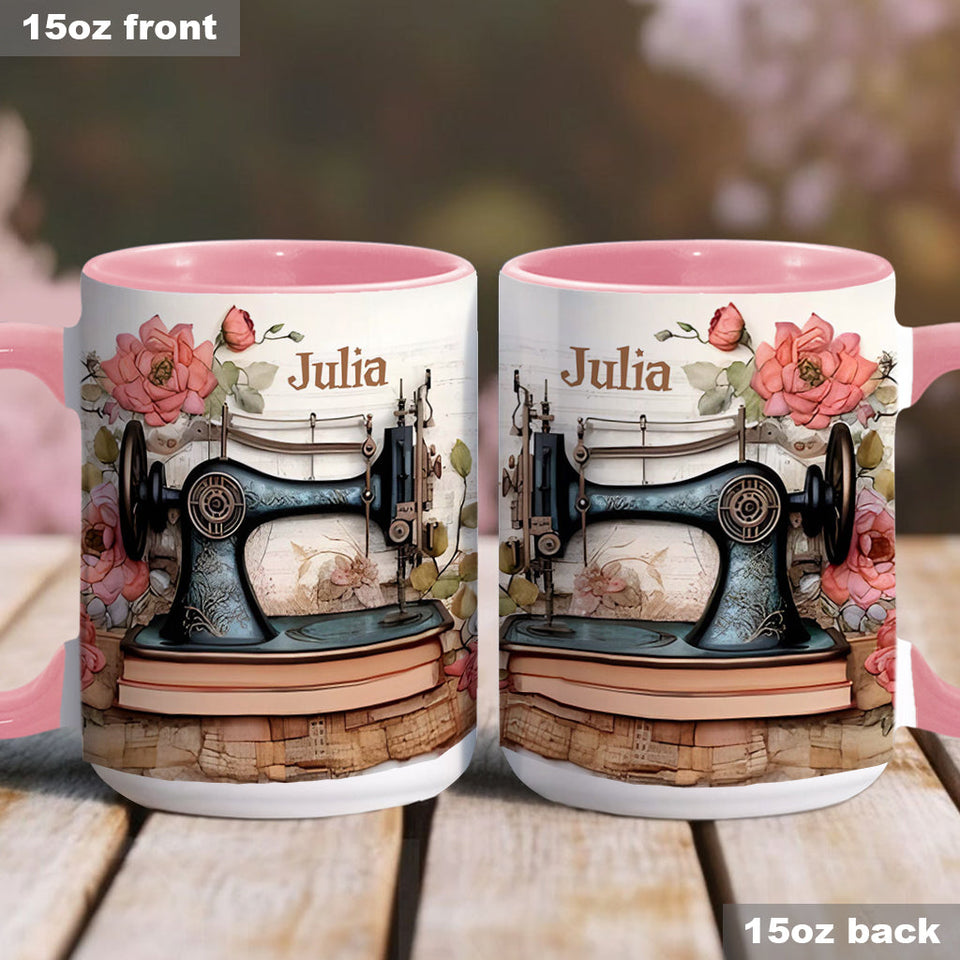 Sewing Machine - Personalized Sewing Accent Mug