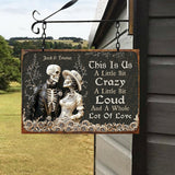 This Is Us A Little Bit Crazy A Little Bit Loud And A Whole Lot Of Love - Personalized Couple Rectangle Metal Sign