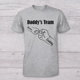 Daddy And Me Daddy's Team - Personalized Father T-shirt And Baby Onesie