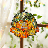Grandma's Little Pumpkins Any Title - Personalized Grandma Window Hanging Suncatcher Ornament