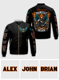 Old Biker - Personalized Biker Bomber Jacket