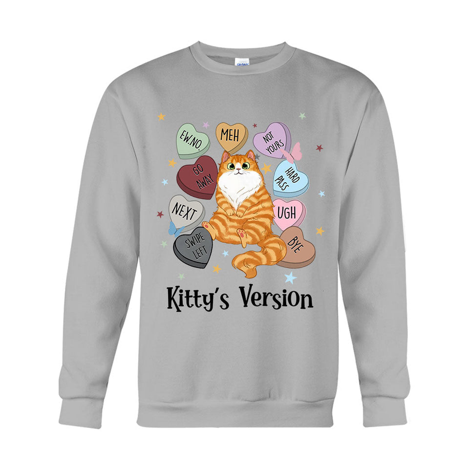 Heart Candy Cat Kitty Version - Personalized Cat T-shirt And Hoodie