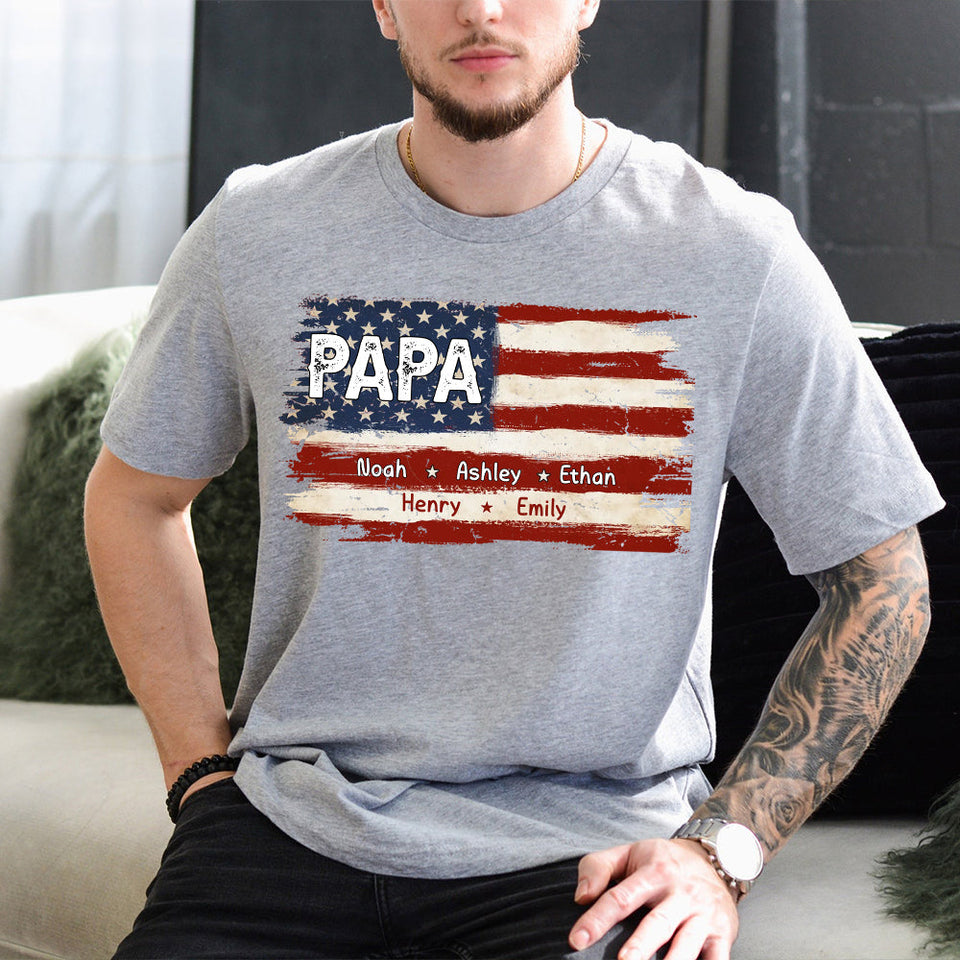 Dad's Life 4th Of July - Personalized Father T-shirt And Hoodie