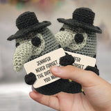 Plague Doctor - Personalized Nurse Hand Knitted Figurine