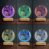 This Grandma Belongs To - Personalized Turtle Shaped Plaque Light Base