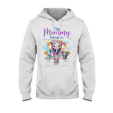 Elephants This Mommy Belongs To - Personalized Mother T-shirt And Hoodie