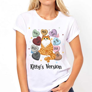 Heart Candy Cat Kitty Version - Personalized Cat T-shirt And Hoodie