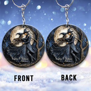 True Love Never Dies - Personalized Witch Keychain